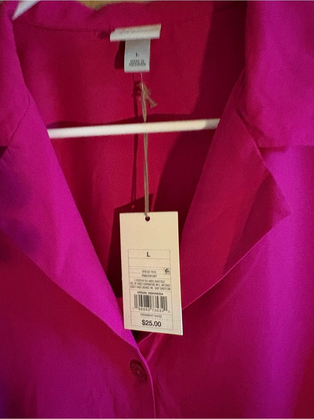 a new day Hot Pink Short Sleeve Button-Down Shirt - Picture 6 of 12